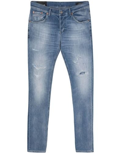 Dondup Ritchie Ripped Skinny Jeans - Blue