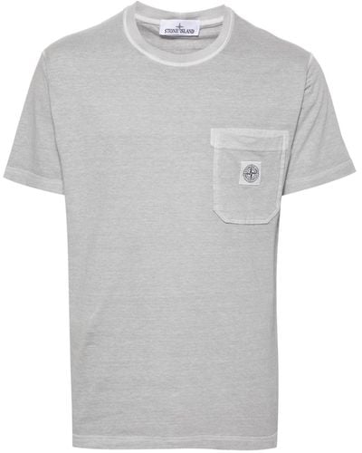 Stone Island T-Shirt mit Kompass - Grau