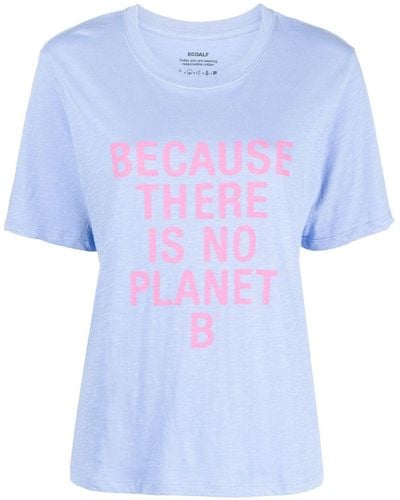 Ecoalf スローガン Tシャツ - ブルー