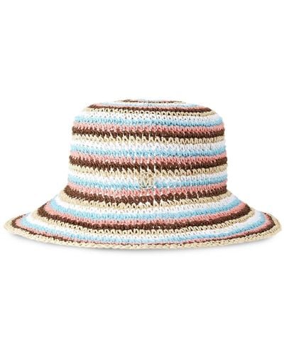 Maison Michel New Kendall Straw Bucket Hat - White