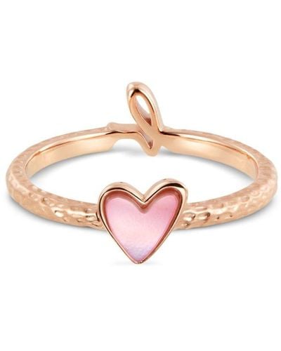 agnès b. B. Loved Heart-motif Ring - Pink