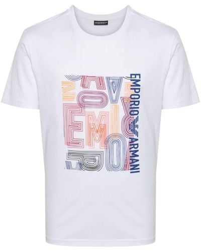 Emporio Armani T-shirt con stampa - Bianco