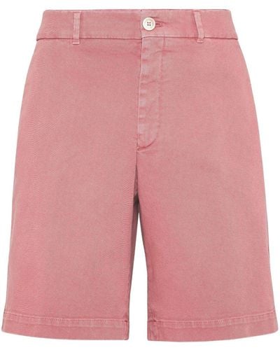 Brunello Cucinelli Knee-length Denim Bermuda Shorts - Pink
