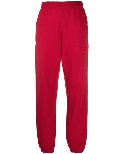 The Attico Pantalones de chándal con logo estampado - Rojo