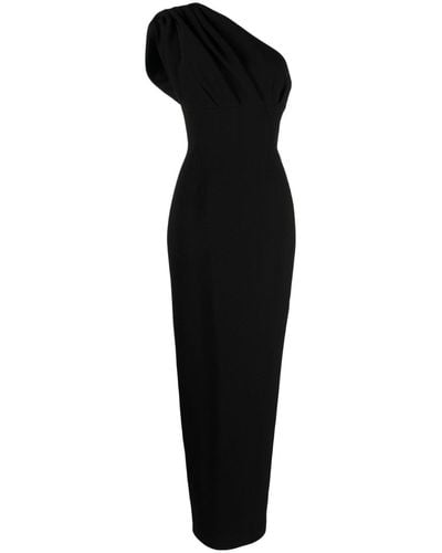 Rachel Gilbert Winnie One-shoulder Gown Dress - Black