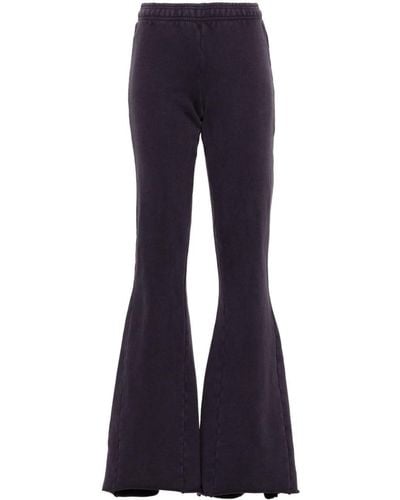 Entire studios Flared Cotton Track Trousers - Blue