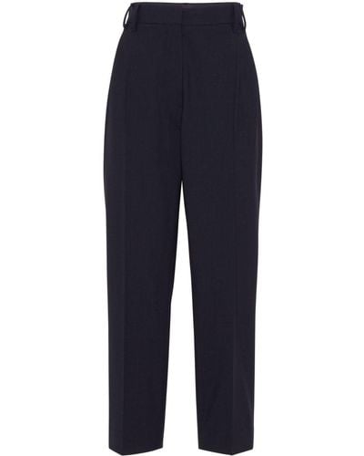 Brunello Cucinelli Pleated Tapered Pants - Blue