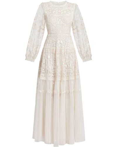 Needle & Thread Emilana Lace Maxi Dress - White