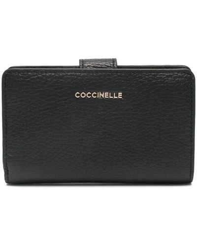 Coccinelle Metallic Soft Leather Wallet - Black