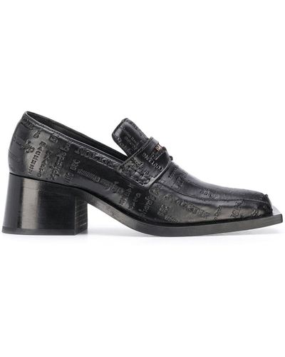 Martine Rose Geometric-toe Leather Lace-up Shoes in Black