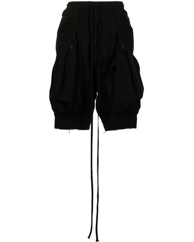 Julius Multiple-cargo Pocket Shorts - Black