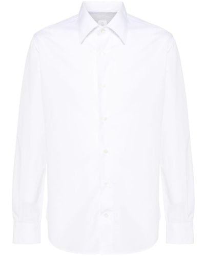 Eleventy Long-sleeve Cotton Shirt - White