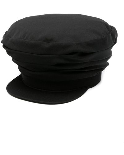 Yohji Yamamoto ドレープ ベレー帽 - ブラック