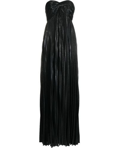 retroféte Zoa Pleated Maxi Dress - Black