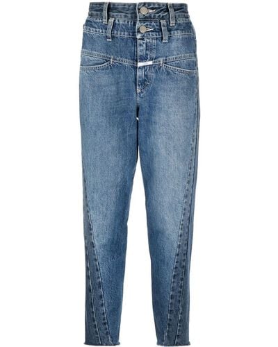 Closed Curved-x Cropped Tapered Jeans - Blue