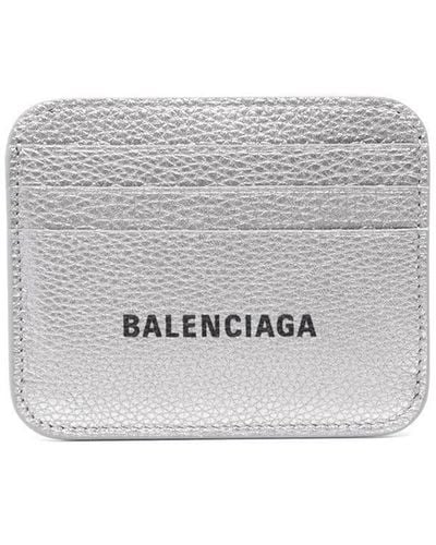 Balenciaga Kartenetui mit Logo-Print - Grau