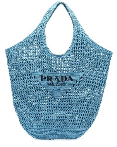 Prada Handtasche mit Logo - Blau