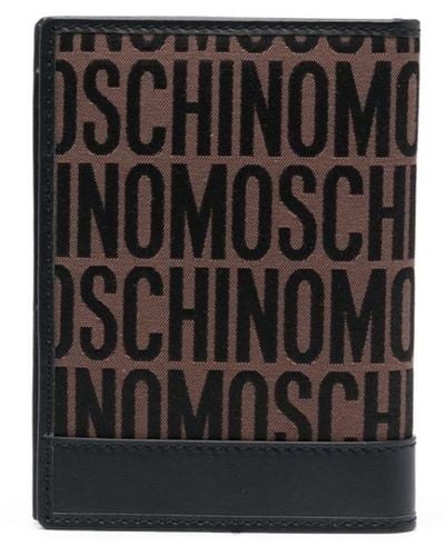 Moschino Portafoglio bi-fold con logo - Nero