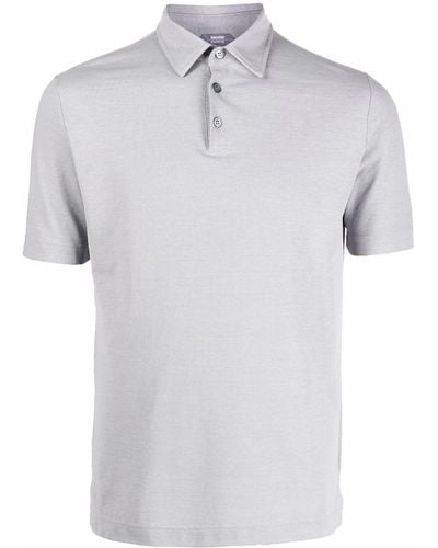 Zanone Short-sleeved Polo Shirt - Gray