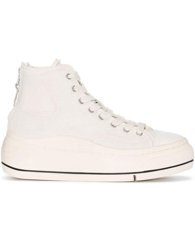 R13 High-Top-Sneakers mit Plateau - Natur