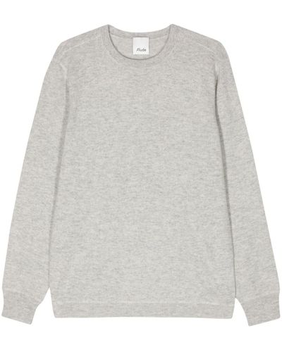 Allude Fine-knit Cashmere Sweater - Gray