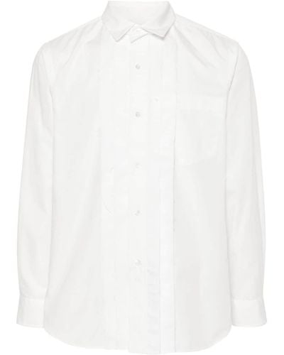 Sacai T-Shirt mit Ziernaht - Weiß