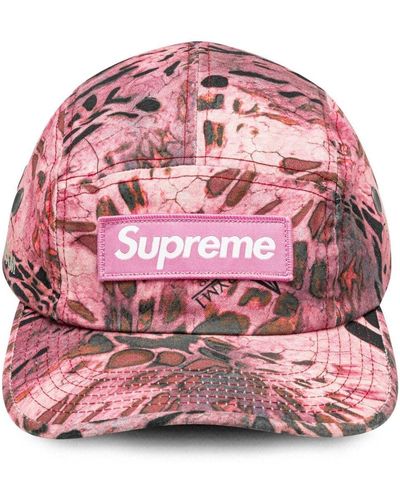 Supreme Casquette à patch logo - Rose