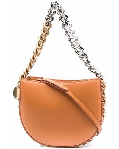Stella McCartney Petit sac porté épaule Frayme - Orange