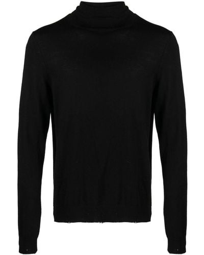 Zadig & Voltaire Bobby Fine-ribbed Raw-cut Sweater - Black