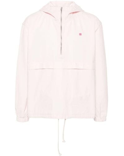Acne Studios Face-patch Hooded Jacket - Pink