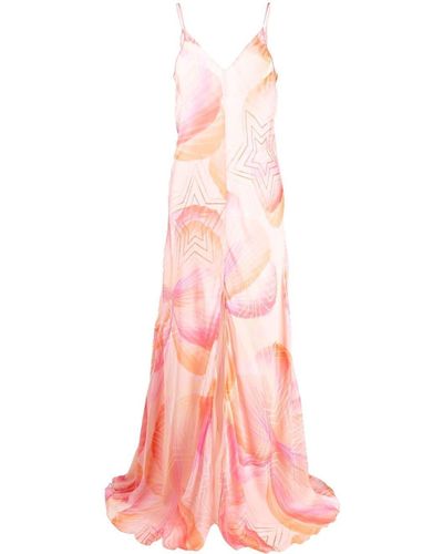 Forte Forte Abendkleid mit grafischem Print - Pink