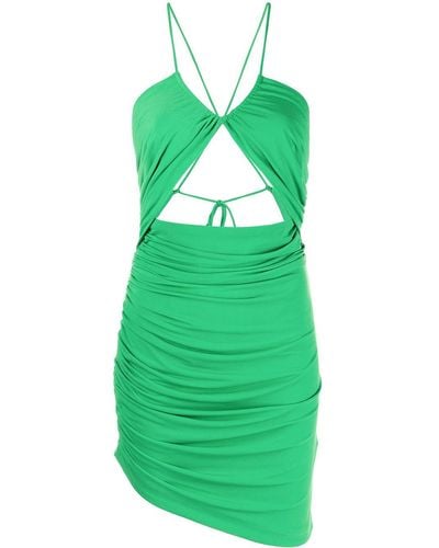 retroféte Cadiz Ruched Mini Dress - Green