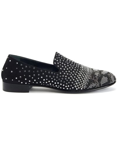 Giuseppe Zanotti Marthin Crystal-embellished Loafers - Black
