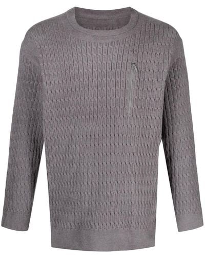 Descente Allterrain Fusion Cable-knit Sweater - Gray