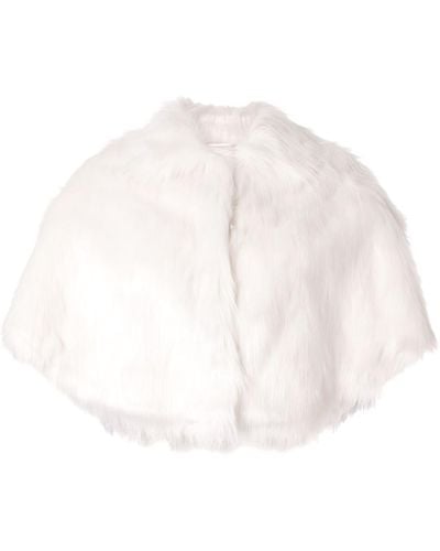 Unreal Fur Nord Faux-fur Cropped Cape - White