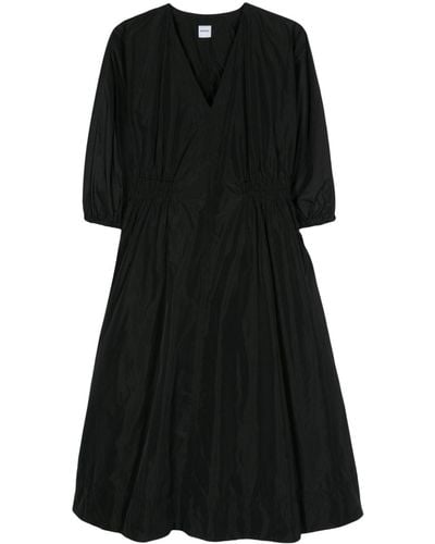 Aspesi Ruched-detail Midi Dress - Black
