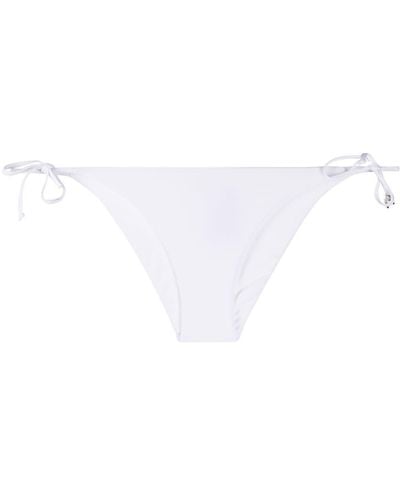 Fisico Bas de bikini à patch logo - Blanc