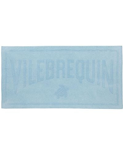 Vilebrequin Jacquard-logo Organic Cotton Towel - Blue
