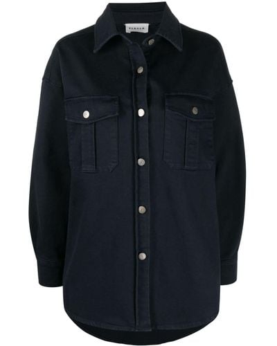 P.A.R.O.S.H. Button-up Shirtjack - Blauw