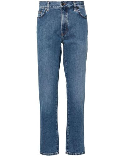 Zegna Mid-rise slim-cut jeans - Blu