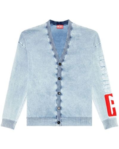 DIESEL Cardigan In Indigo Cotton - Blue