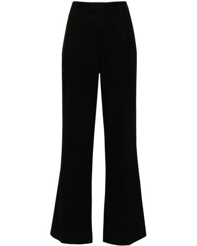 7 For All Mankind Pressed-crease Wide-leg Jeans - Black