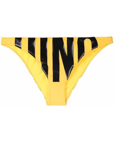 Moschino Graphic-print Bikini Briefs - Yellow