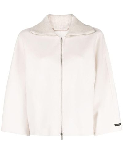 Peserico Spread-collar Virgin Wool Blend Jacket - White