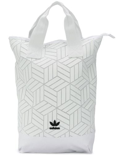 adidas Geometric Logo Backpack - White
