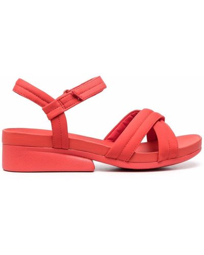 Camper Minikaah Crossover-strap Sandals - Red