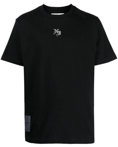 Izzue Embroidered-logo Cotton T-shirt - Black