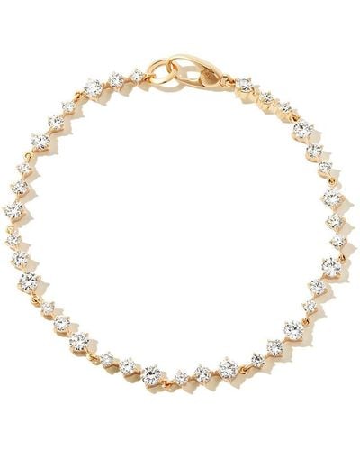 Lizzie Mandler 18kt Yellow Gold Wave Éclat Diamond Tennis Bracelet - White