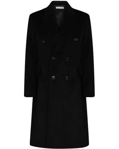 Our Legacy Peak-lapel Double-breasted Coat - Black