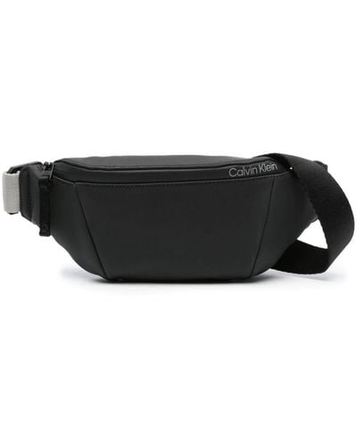 Calvin Klein Logo-print Zip-up Belt Bag - Black